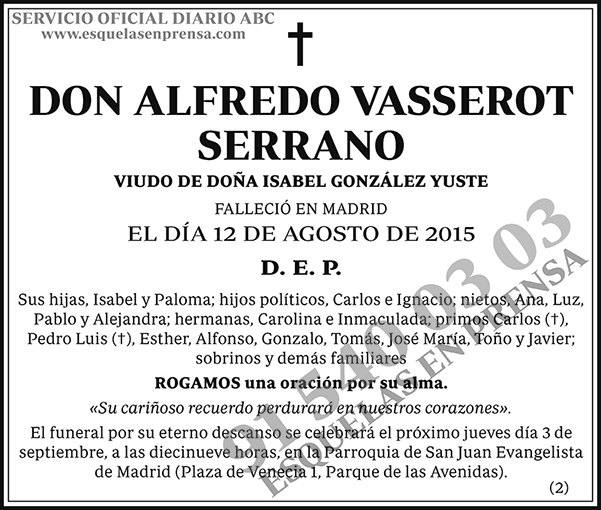 Alfredo Vasserot Serrano